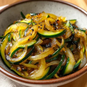 Japanese Zucchini and Onion Stir Fry 5 Steps Easy Delicious
