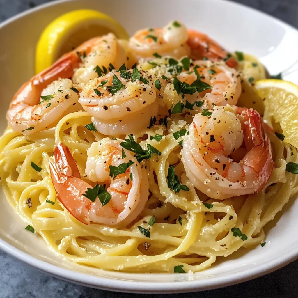 Lemon Garlic Shrimp Pasta 4 Servings Ultimate Delicious