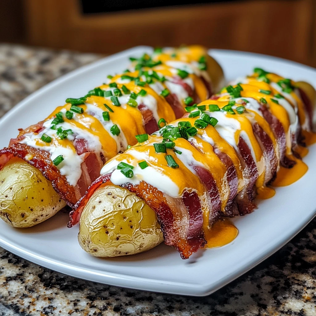 Loaded Cheesy Bacon Wrapped Potato Wedges 30 Minutes Awesome Delicious