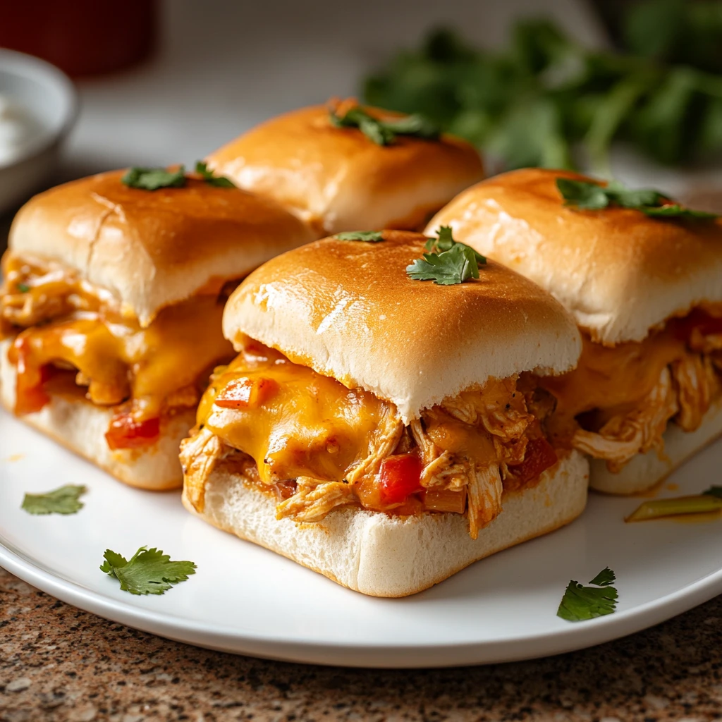 Loaded Cheesy Chicken Fajita Sliders 30 Minutes Awesome Delicious