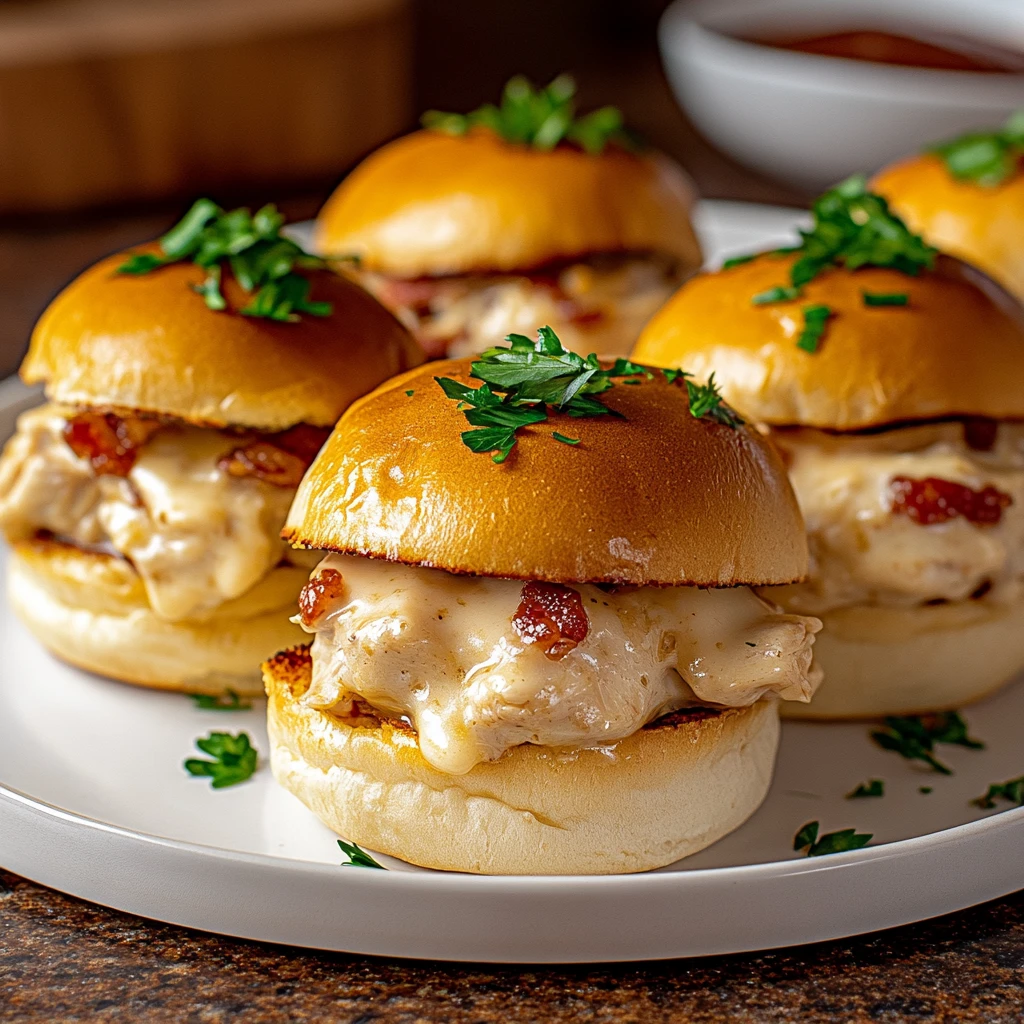 Loaded Garlic Butter Chicken Bacon Sliders 30 Minutes Easy Delicious