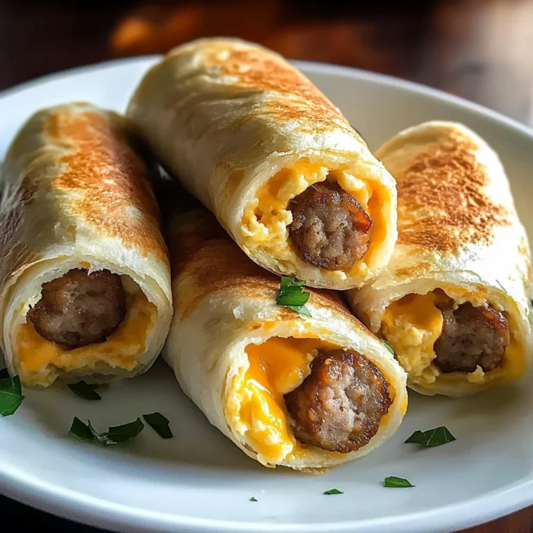 Sausage Egg and Cheese Breakfast Roll-Ups 12 Minutes Easy Delicious