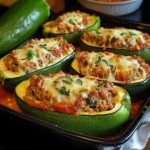 Stuffed Zucchini 4 Servings Easy Delicious