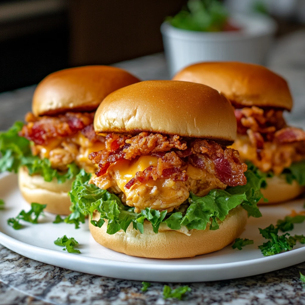 Ultimate Crispy Bacon Ranch Chicken Sliders 30 Minutes Amazing