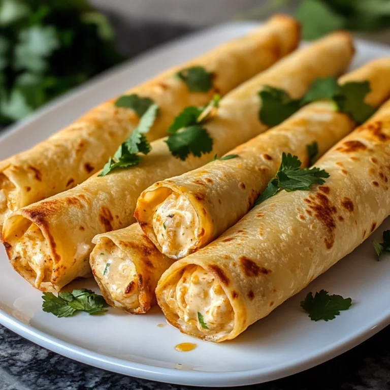 30-Minute Creamy Garlic Parmesan Chicken Taquitos - Easy & Delicious
