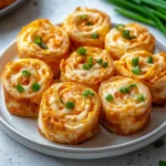 Air Fryer Crispy Buffalo Chicken Pinwheels 4 Servings Easy Delicious