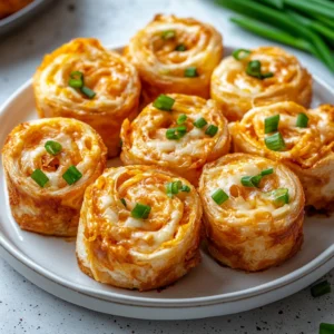 Air Fryer Crispy Buffalo Chicken Pinwheels 4 Servings Easy Delicious