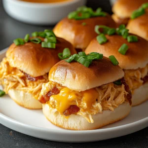 Cheesy Chicken Bacon Ranch Sliders 30 Minutes Easy Delicious