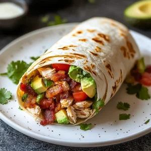 Easy Crispy Chicken Bacon Avocado Wraps 4 Servings Ultimate Delicious
