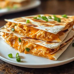 Game Day Loaded Buffalo Chicken Quesadillas 4 Servings Awesome Delicious